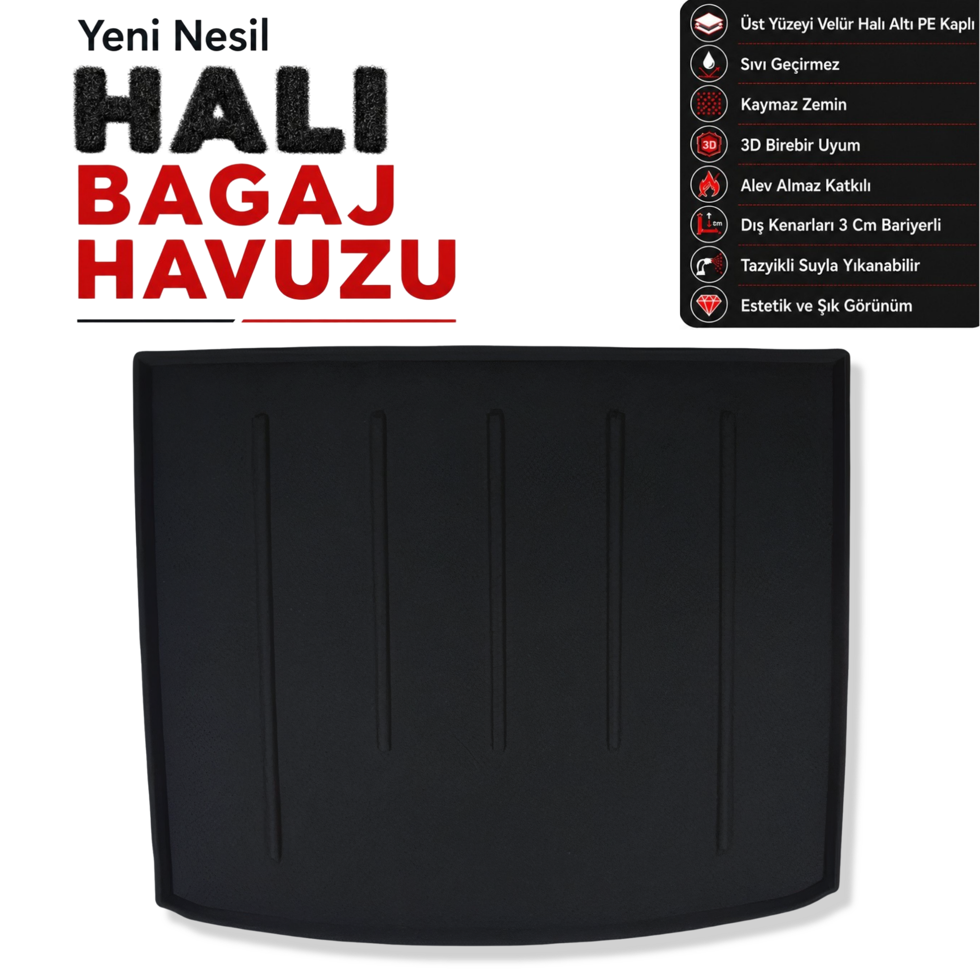 Volkswagen Touareg Halı Bagaj Havuzu (2010 - 2018 Arası)
