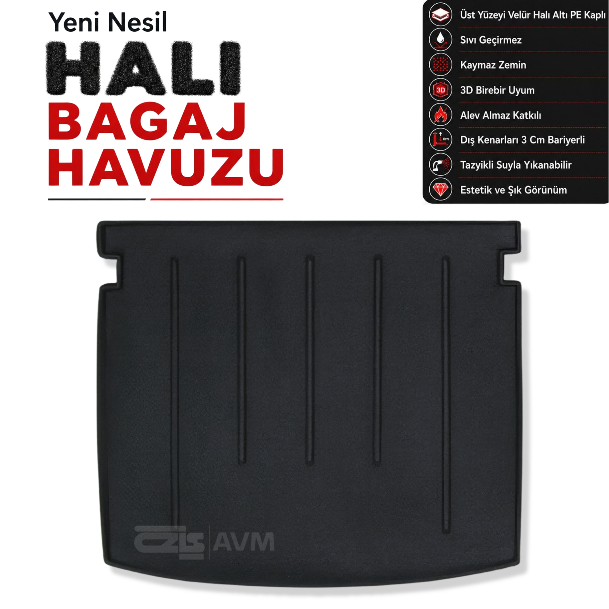 Volkswagen Cross Caddy Halı Bagaj Havuzu (2008 - 2020 Arası)