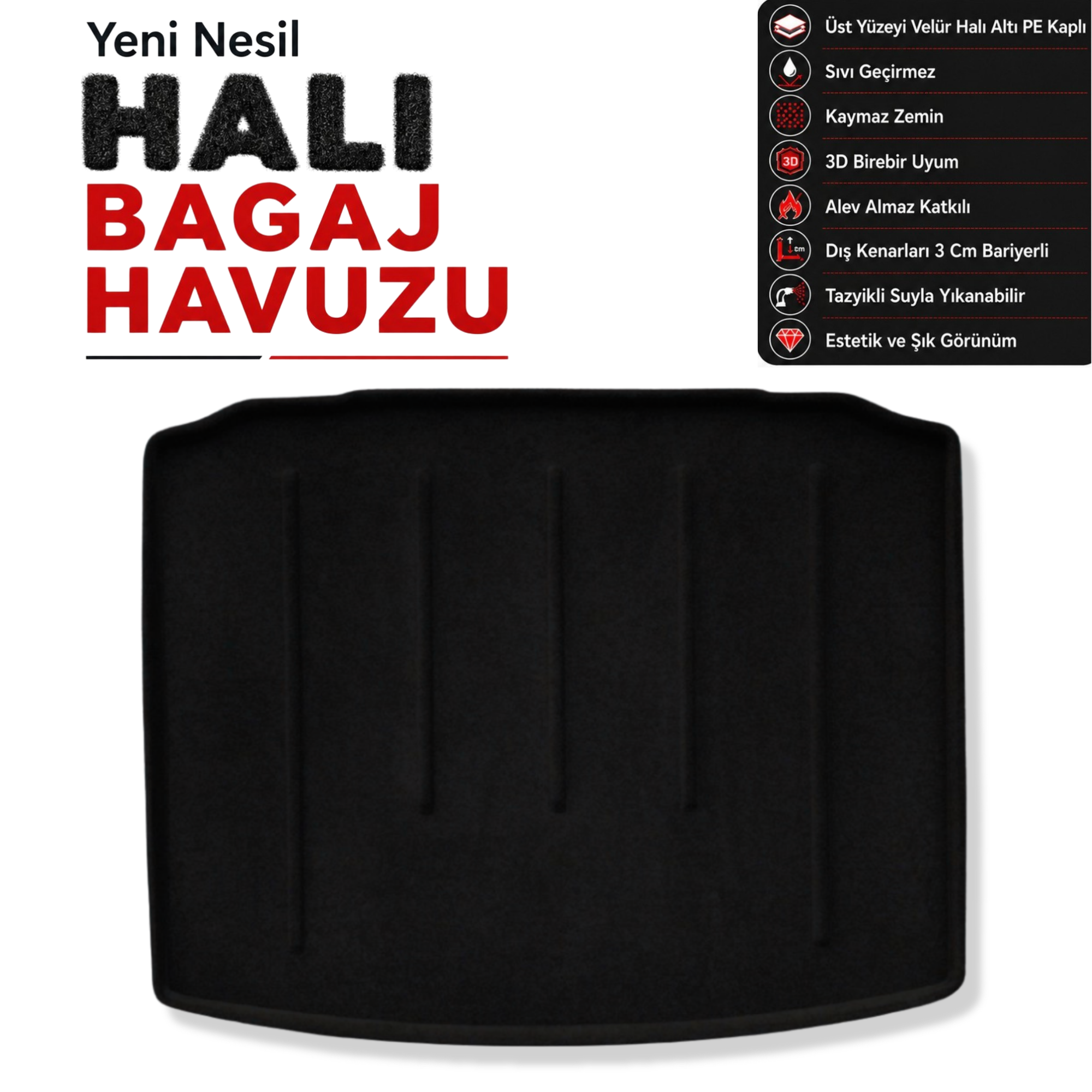 Volkswagen Tiguan (Stepnesiz) Halı Bagaj Havuzu (2016 Sonrası)