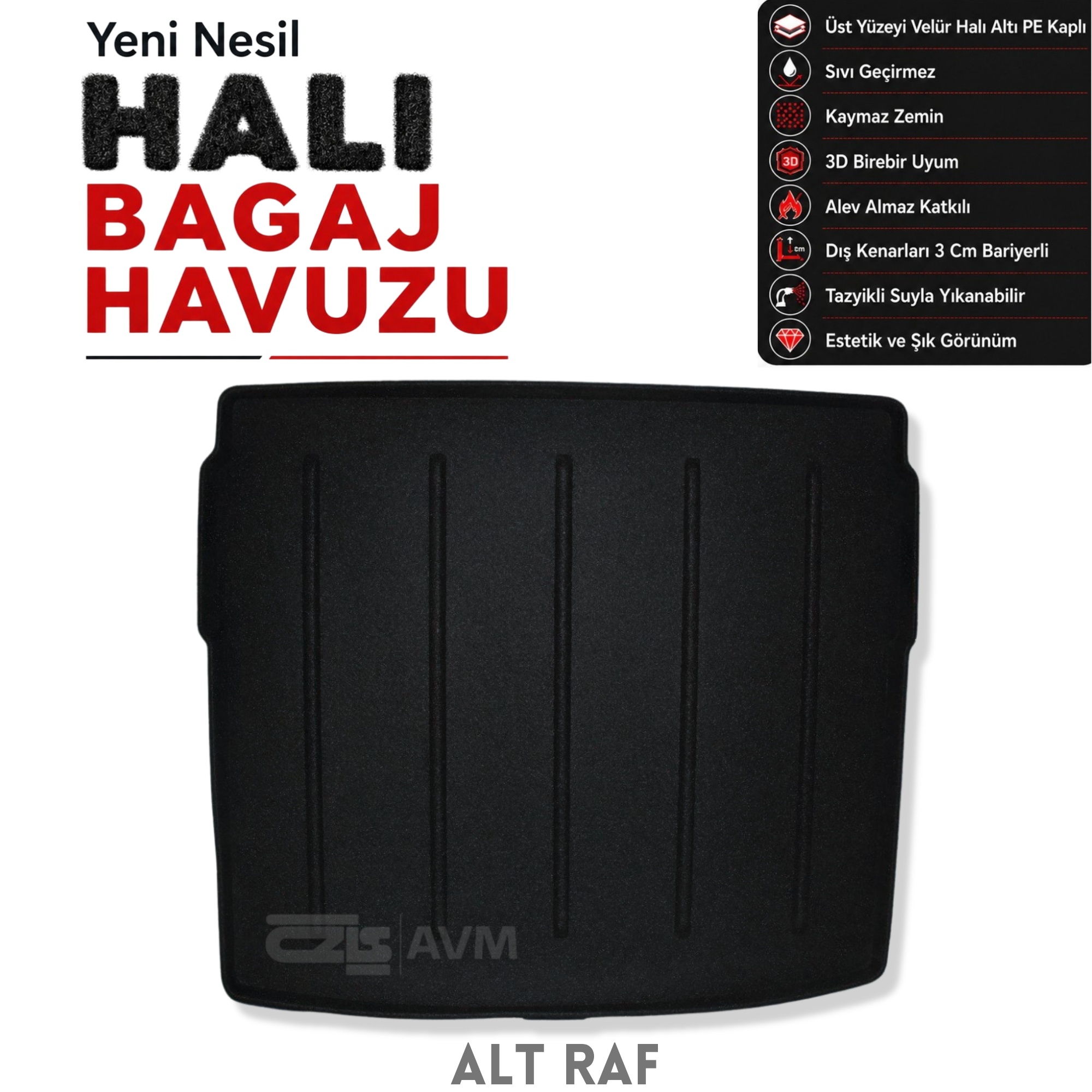 Volkswagen Tayron Alt Raf Halı Bagaj Havuzu (2025 Sonrası)