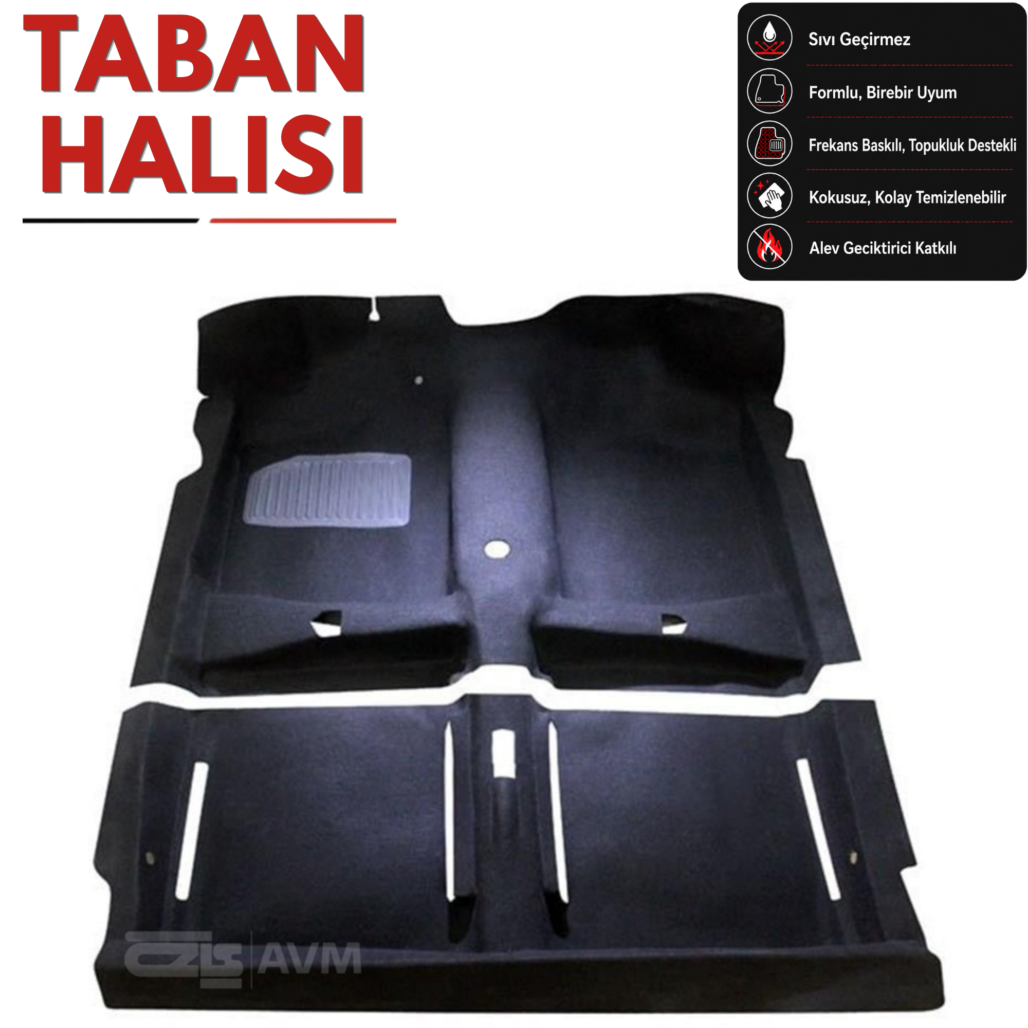 Volkswagen Golf 1 Taban Halısı Ön + Arka 2 Parça (1974 - 1983 Arası)