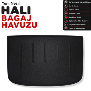Audi A1 Coupe Halı Bagaj Havuzu (2010 - 2018 Arası)
