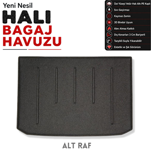 Audi A3 Sportback Halı Bagaj Havuzu (2013 - 2021 Arası)