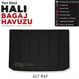 Audi A3 Sportback Halı Bagaj Havuzu (2013 - 2021 Arası)