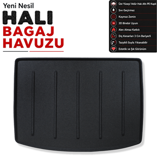 BYD Atto 2 Alt - Üst Raf Uyumlu Halı Bagaj Havuzu (2025 Sonrası)