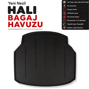 Mercedes C Serisi Sedan W204 Halı Bagaj Havuzu (2007 - 2013 Arası)