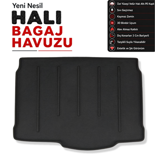 Opel Corsa 5 Kapı Halı Bagaj Havuzu (2007 - 2014 Arası)