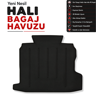 Opel Astra H Sedan Halı Bagaj Havuzu (2004 - 2012 Arası)