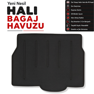 Opel Astra H Classic 3 Halı Bagaj Havuzu (2004 - 2010 Arası)