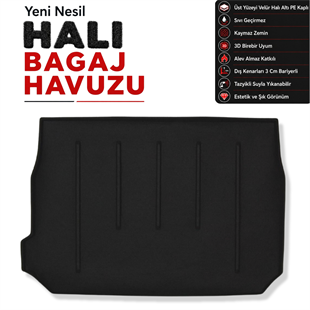Peugeot 2008 Crossover Halı Bagaj Havuzu (2013 - 2019 Arası)