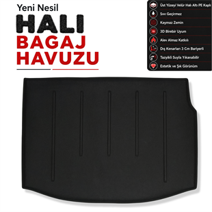 Renault Megane 3 Coupe Halı Bagaj Havuzu (2009 - 2012 Arası)