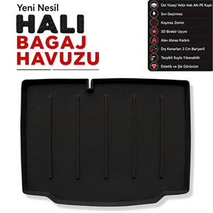 Renault Clio 5 Hatchback Halı Bagaj Havuzu (2020 - 2025 Arası)