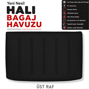 Renault Captur Halı Bagaj Havuzu (2021 Sonrası)