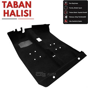 Renault 9 - 11 Taban Halısı Siyah (1981 - 2000 Arası)