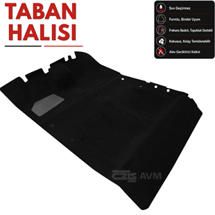 Renault 12 Toros Taban Halısı Siyah (1989 - 2000 Arası)