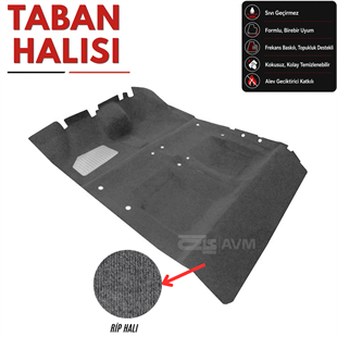 Renault 12 Toros Taban Halısı Gri (1989 - 2000 Arası)