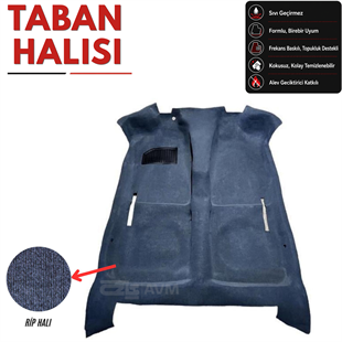 Tofaş 131 Doğan SLX Şahin Kartal Taban Halısı Mavi (1981 - 2002 Arası)