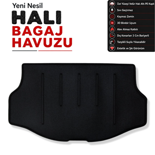 Toyota RAV4 Hybrid Halı Bagaj Havuzu (2017 - 2020 Arası)