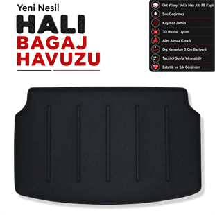 Toyota Yaris (Üst Raf) Halı Bagaj Havuzu (2020 Sonrası)