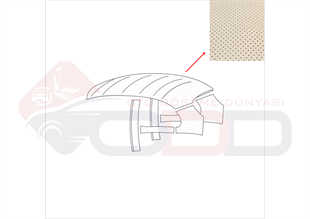 VW 1300-1303 TAVAN DÖŞEMESİ DELİKLİ KREM