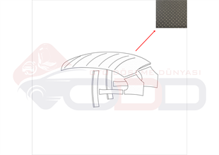 VW 1300-1303 TAVAN DÖŞEMESİ DELİKLİ SİYAH