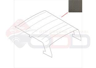 VW GOLF 1 COUPE DÜZ TAVAN DÖŞEMESİ SİYAH