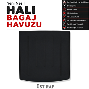 Volkswagen Tiguan Allspace (Üst Raf) Halı Bagaj Havuzu (2017 - 2025 Arası)