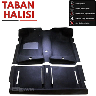 Volkswagen Golf 1 Taban Halısı Ön + Arka 2 Parça (1974 - 1983 Arası)