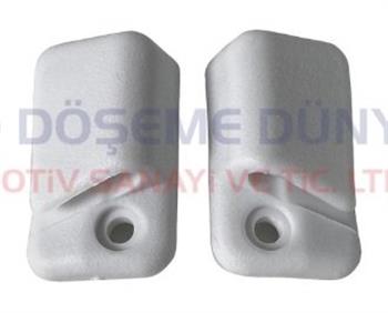 W 1300 1303 GÜNEŞLİK TUTUCU PLASTİK BEYAZ 2 ADET