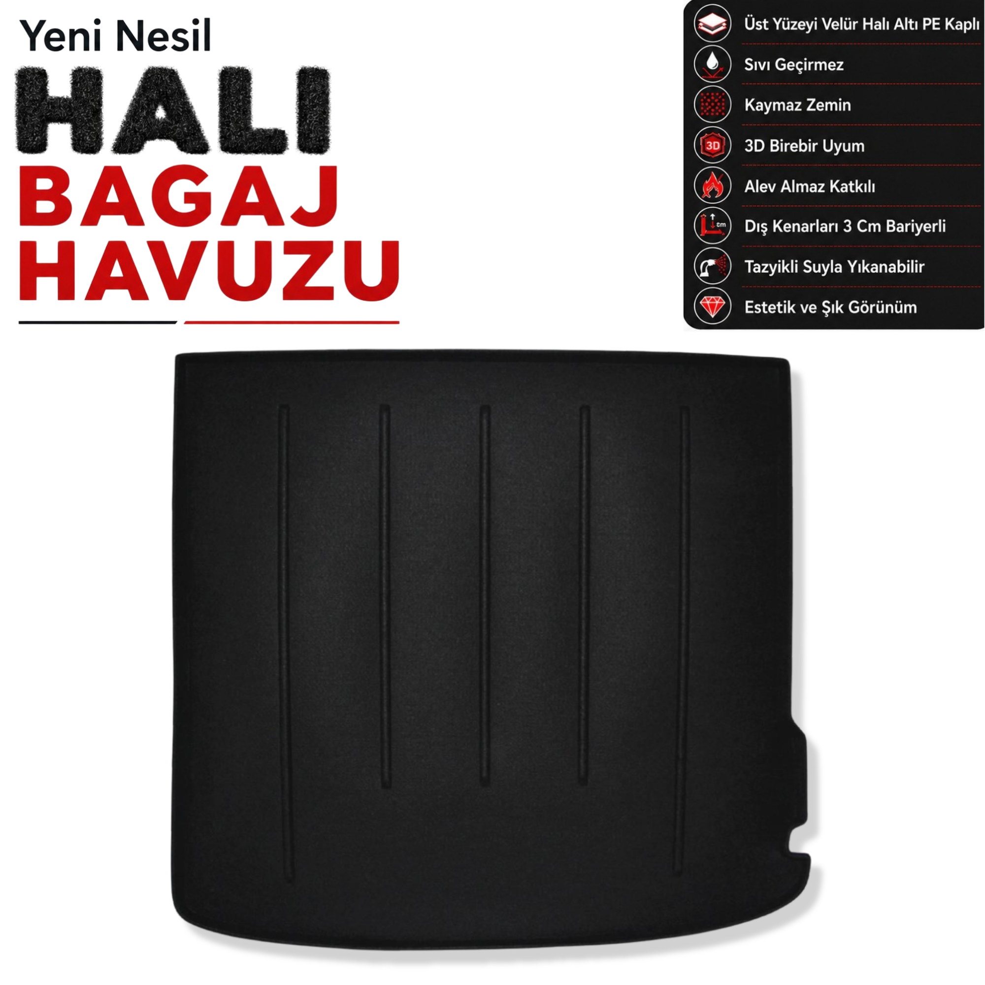 Audi Q7 Halı Bagaj Havuzu (2006 - 2016 Arası)