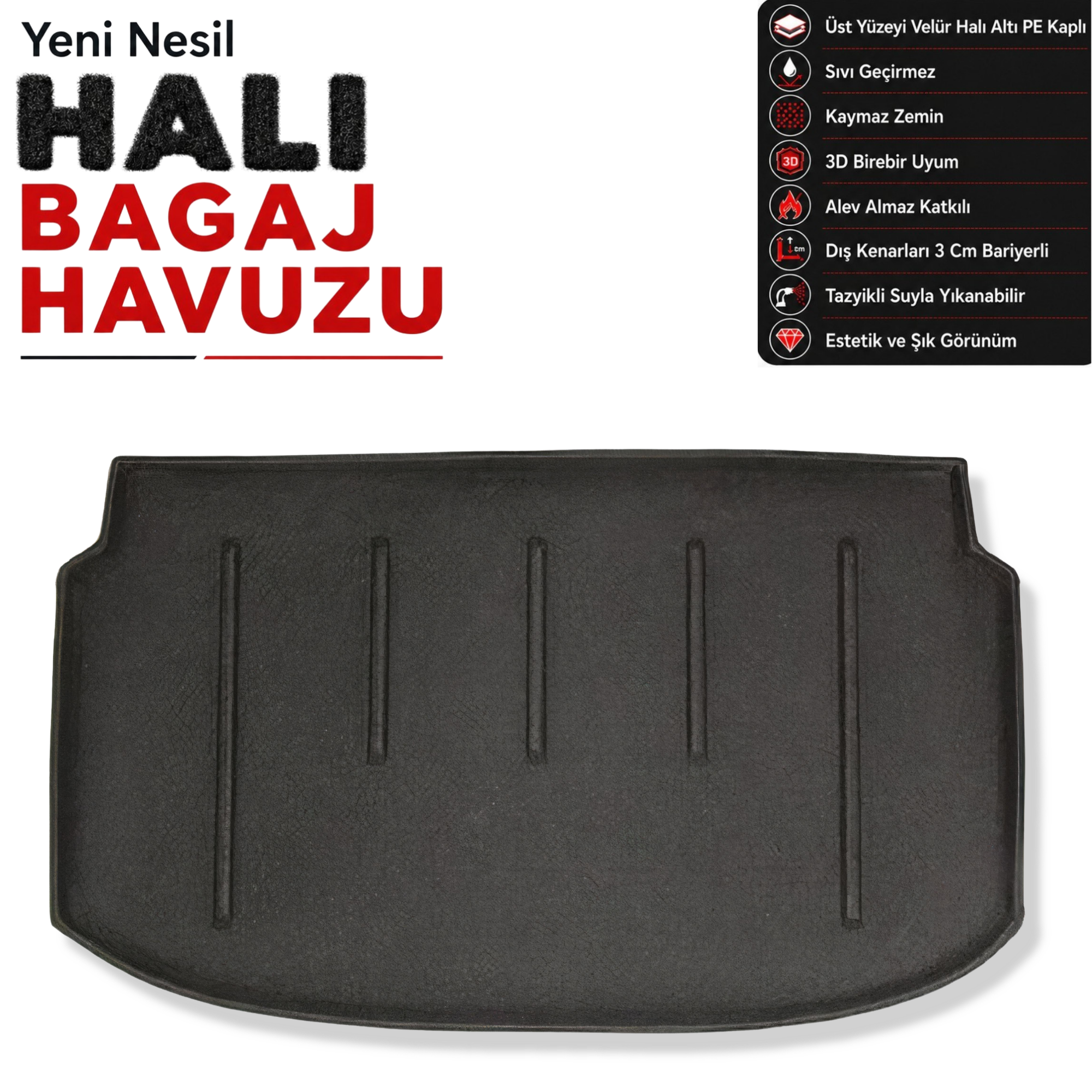 Chevrolet Aveo Hatchback Halı Bagaj Havuzu (2011 Sonrası)