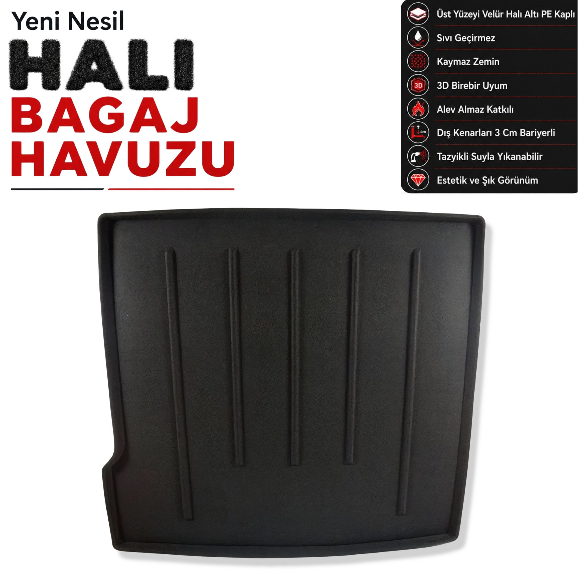 Dacia Duster 4x2 Halı Bagaj Havuzu (2014 - 2017 Arası)