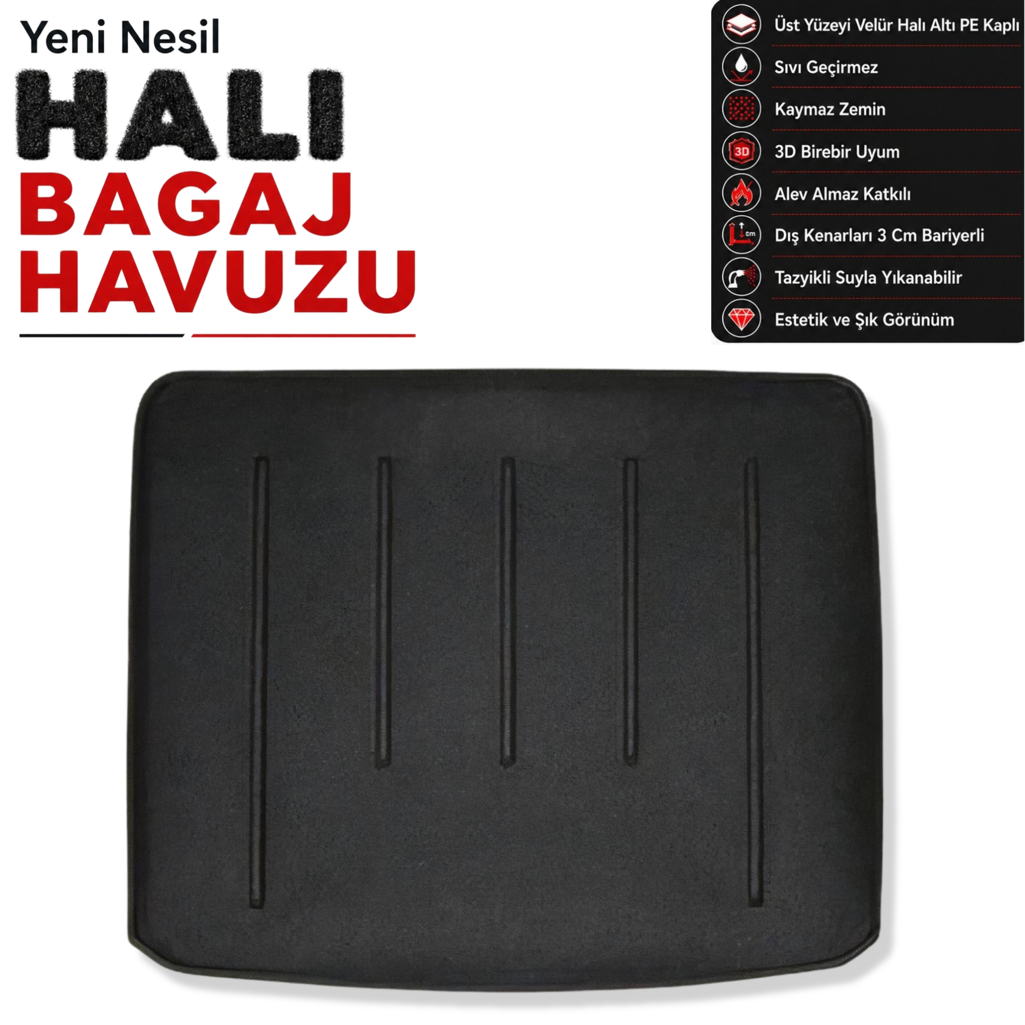 Fiat 500L Living Halı Bagaj Havuzu (2014 ve Sonrası)