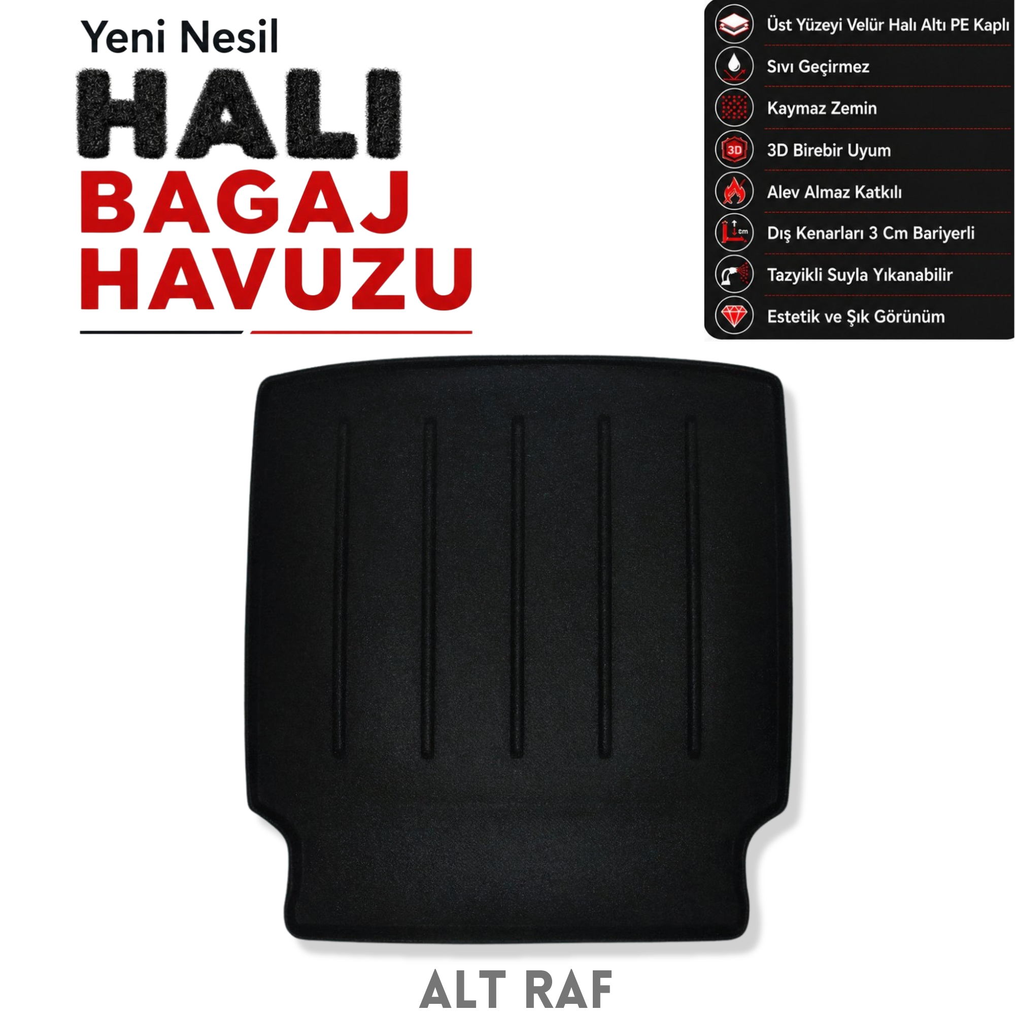 KAMPANYALI - VW İD7 Halı Bagaj Havuzu (2023 ve Sonrası)