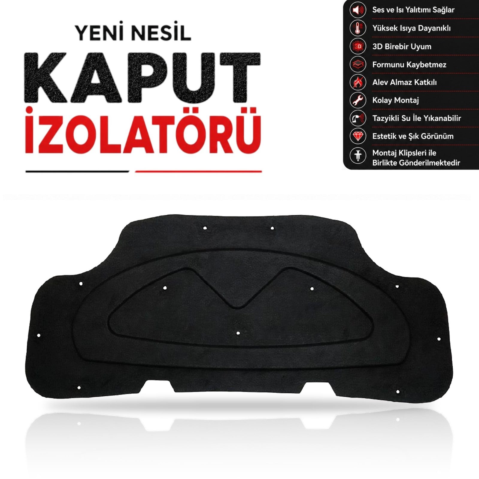 Mercedes GLB X247 Kaput İzolatörü (2020 Sonrası)