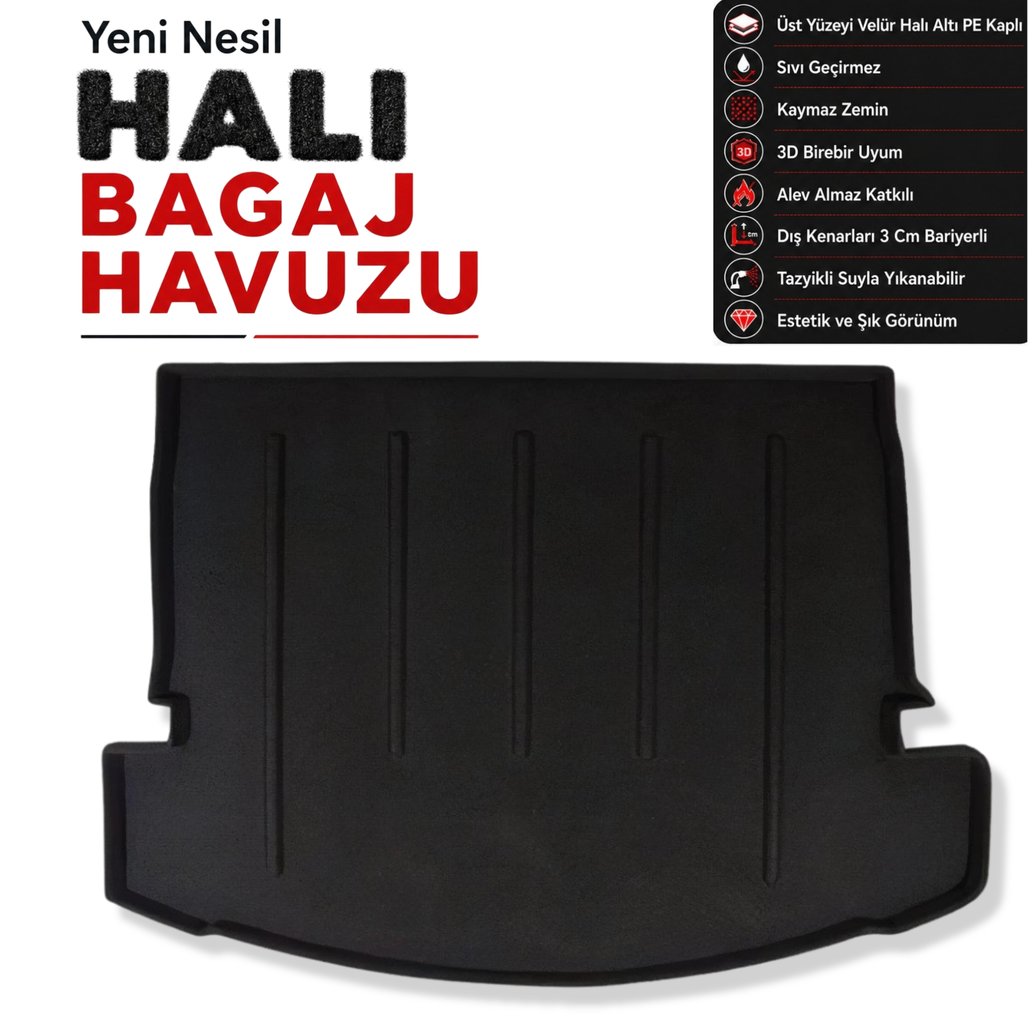 Nissan X - Trail T32 Halı Bagaj Havuzu (2013 - 2017 Arası)