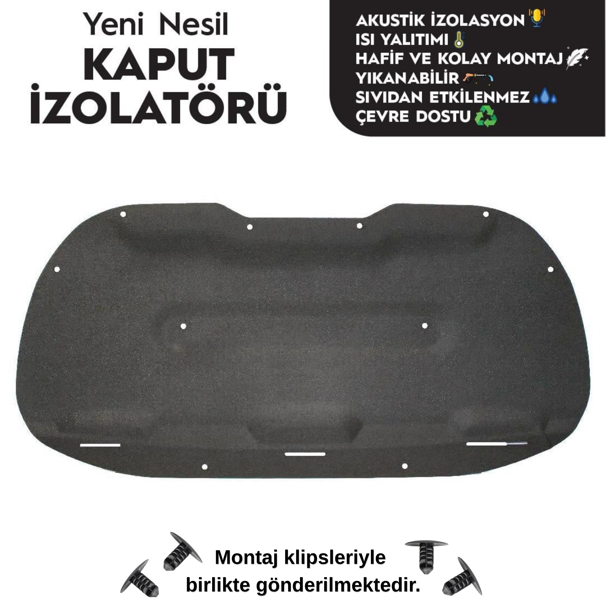 Peugeot 301 Kaput Altı İzolatörü (2012-2017 Arası)