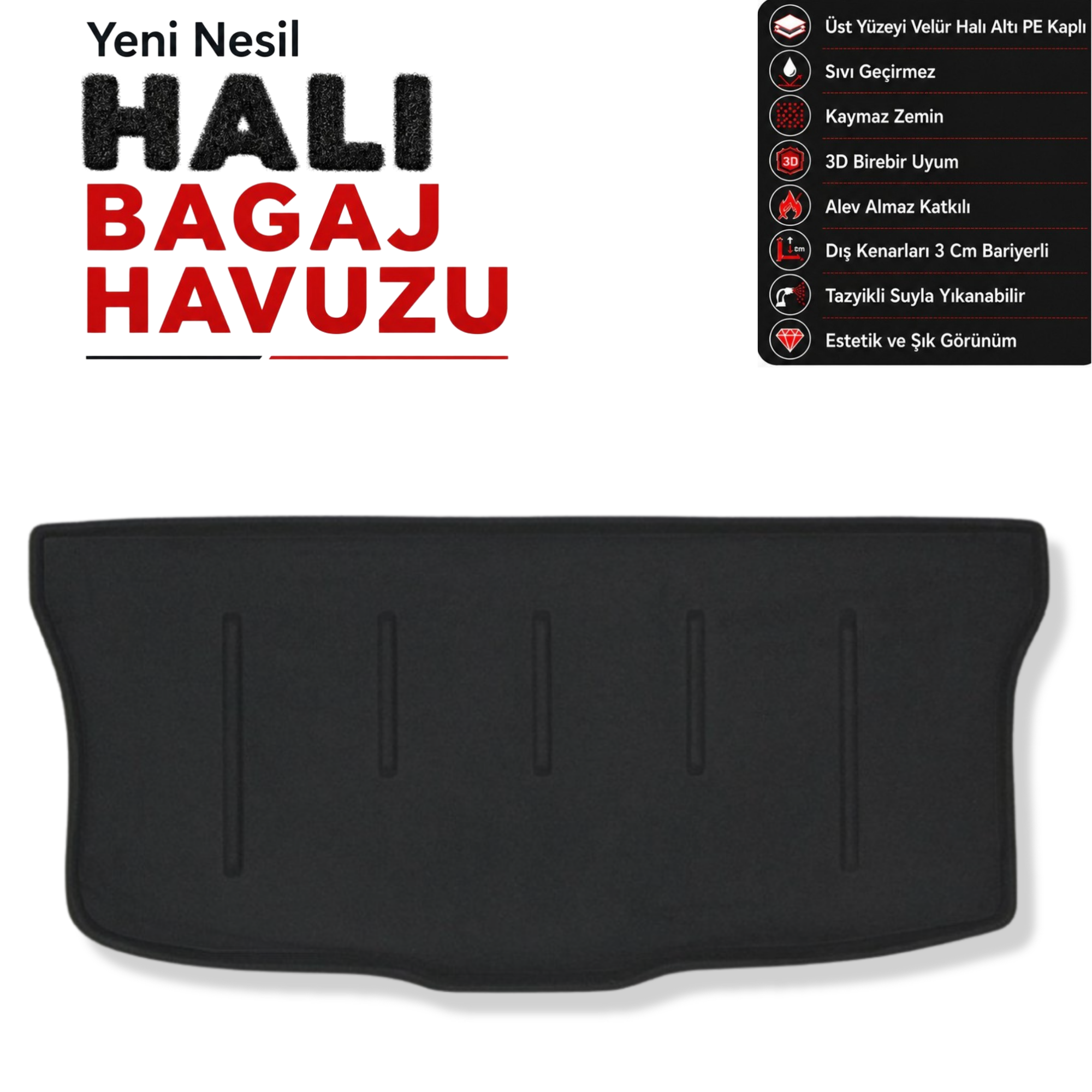 Peugeot 107 Halı Bagaj Havuzu (2005 - 2014 Arası)