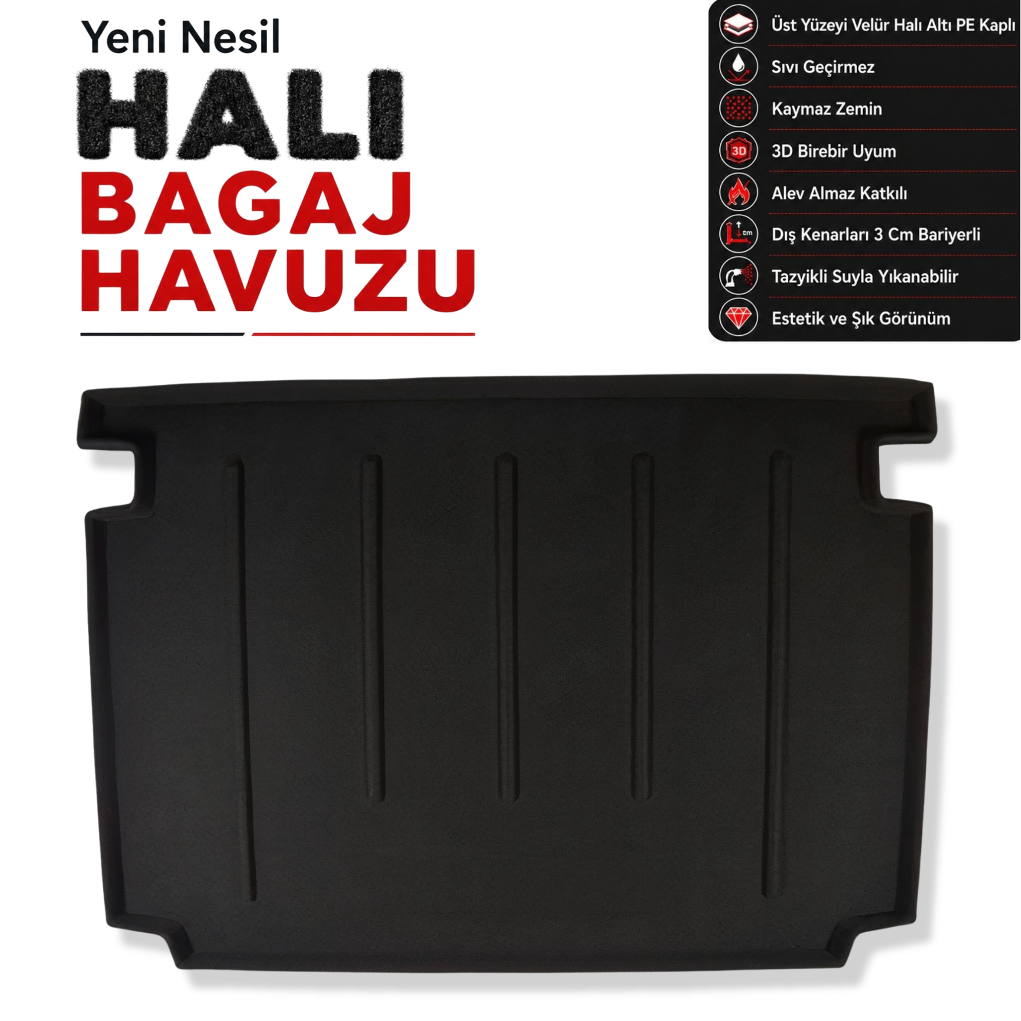Peugeot Partner Tepee Halı Bagaj Havuzu (2008 Sonrası)