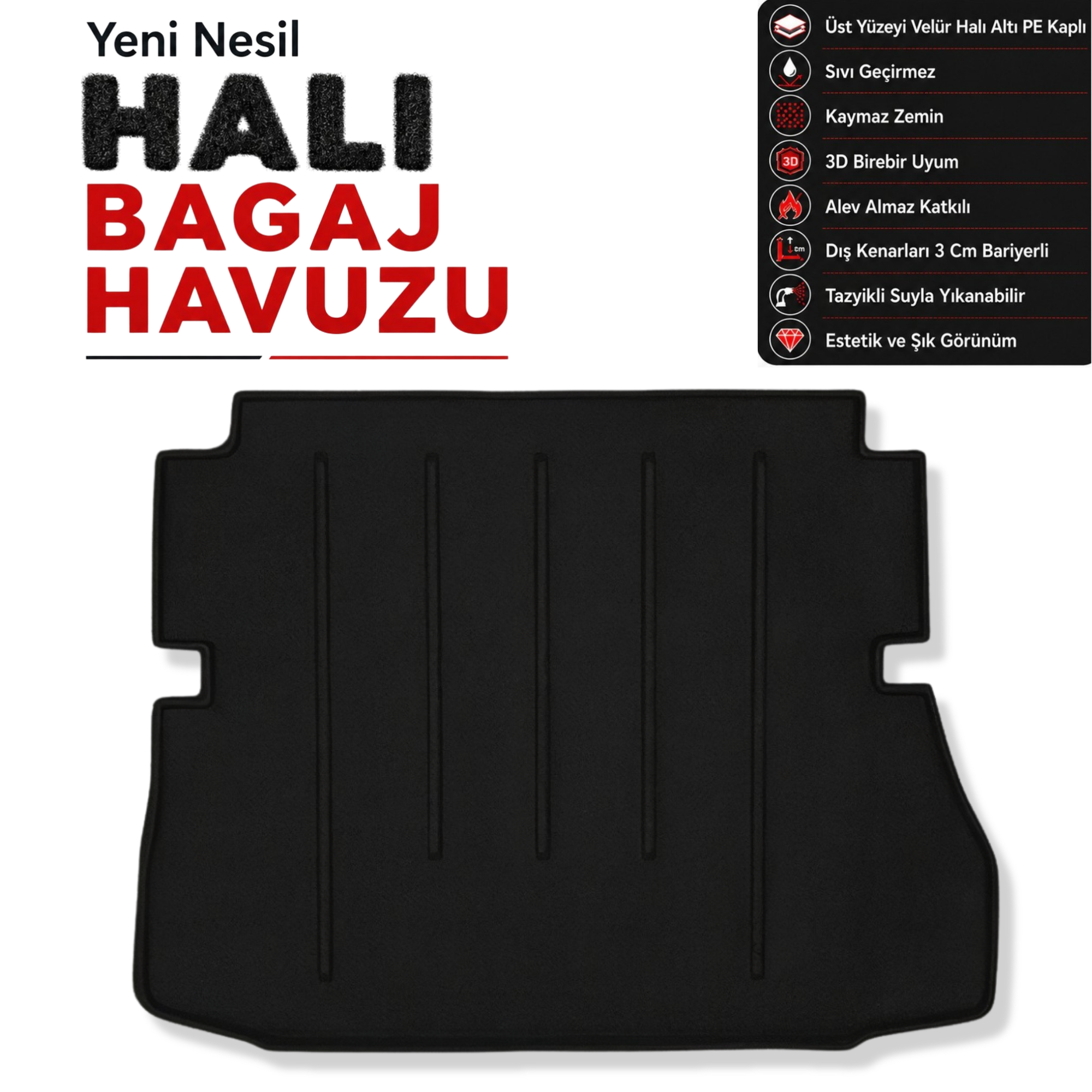 Renault Grand Scenic 3 Halı Bagaj Havuzu (2010 - 2016 Arası)