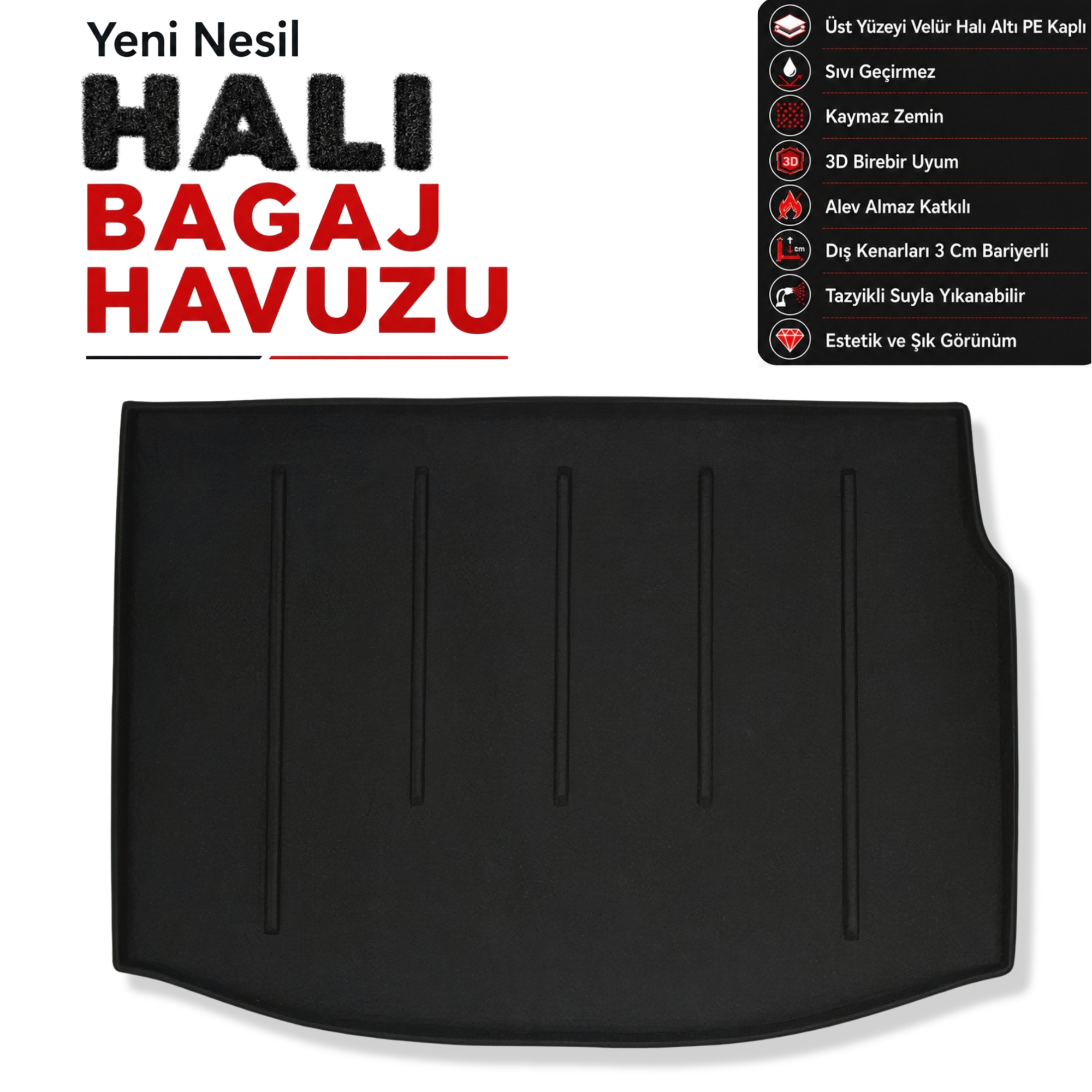 Renault Megane 3 Coupe Halı Bagaj Havuzu (2009 - 2012 Arası)
