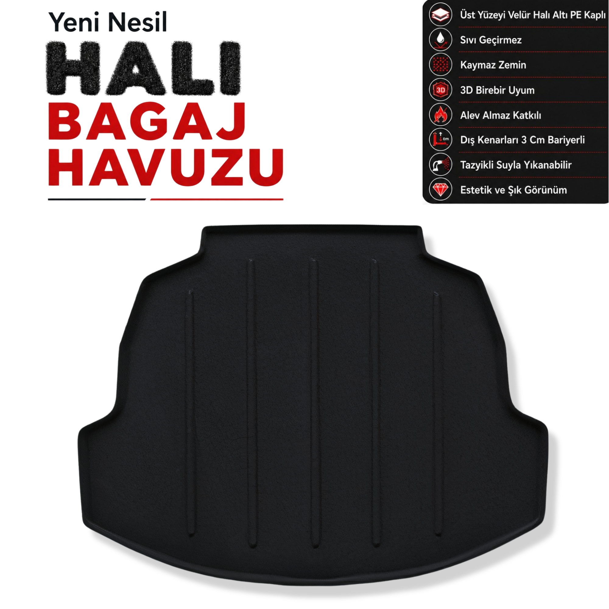 Toyota Corolla Sedan Halı Bagaj Havuzu (2019 Sonrası)