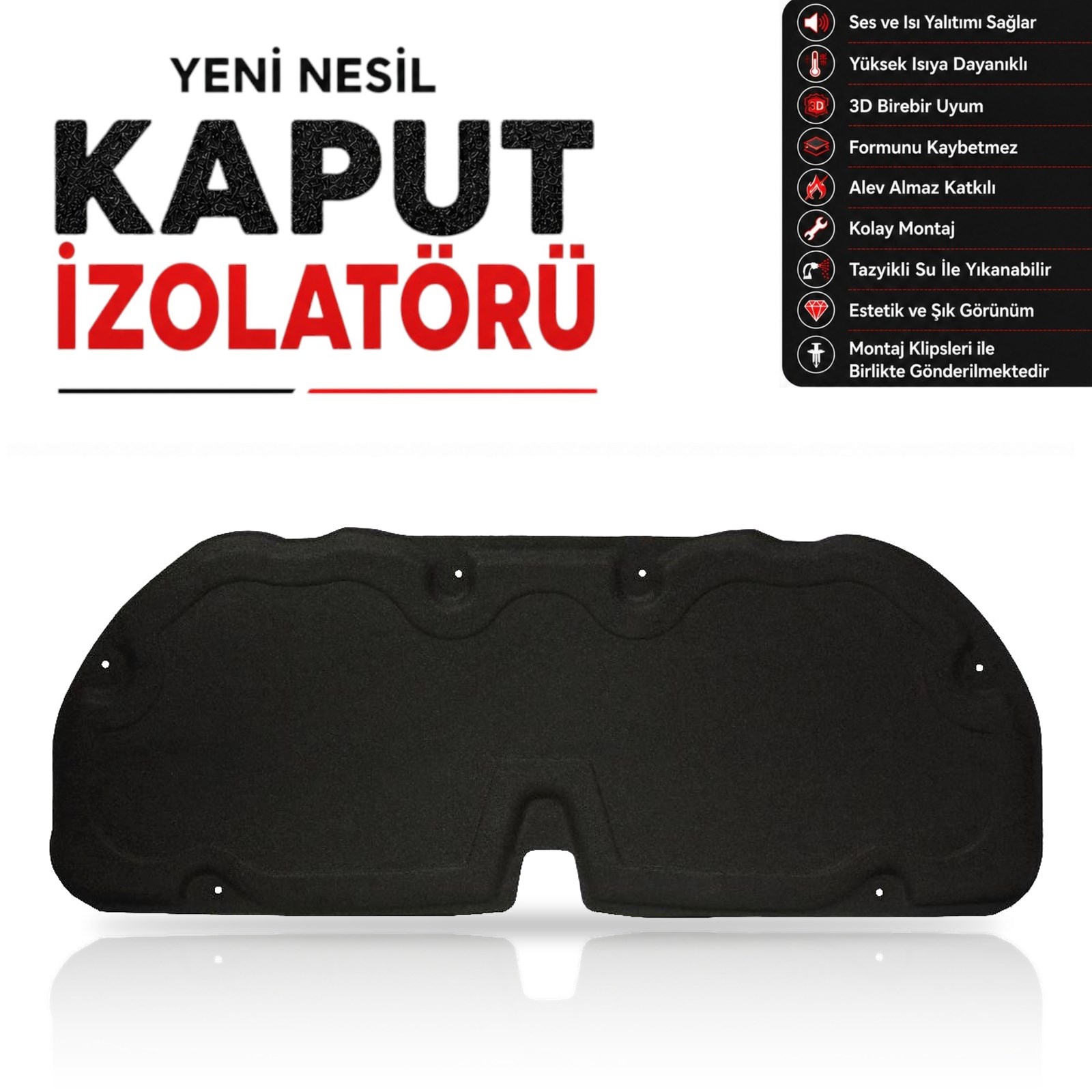 Toyota Corolla E170 Kaput İzolatörü (2014-2019 Arası)