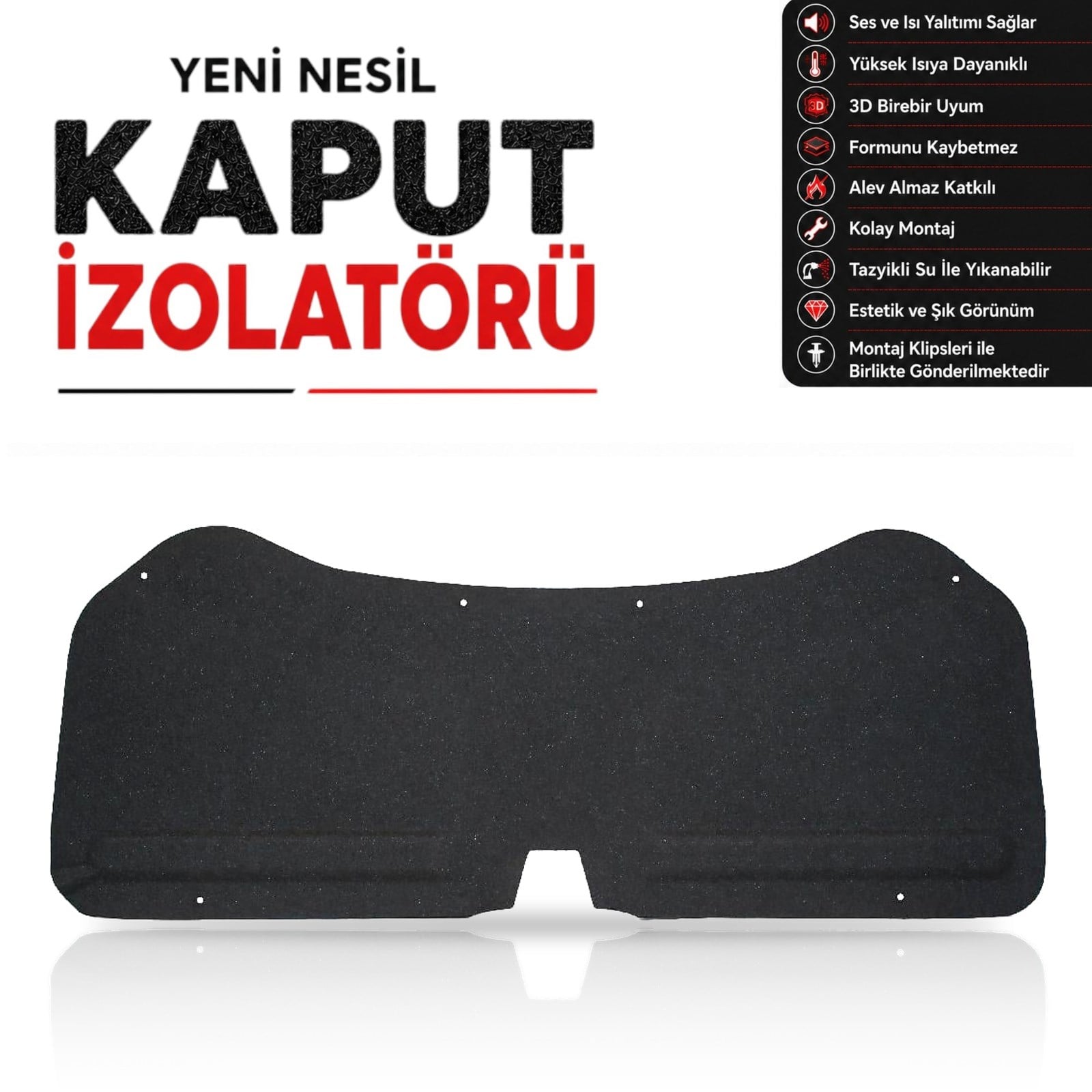 Toyota Auris E180 Kaput İzolatörü (2013 - 2018 Arası)