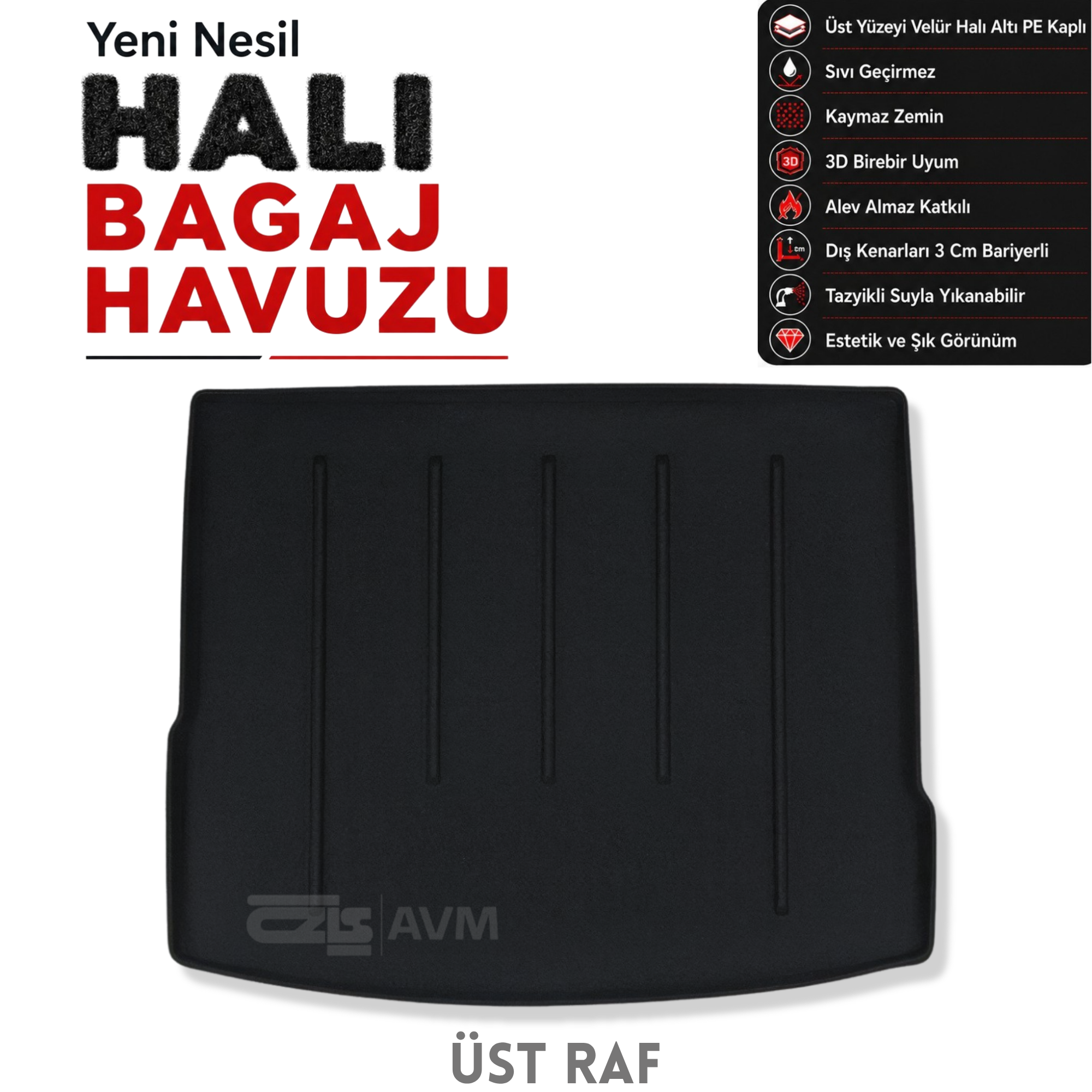 Volkswagen Tiguan (Stepneli) Halı Bagaj Havuzu (2016 Sonrası)