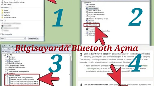 Bilgisayardan Bluetooth Açmak & Bilgisayar Bluetooth Açma
