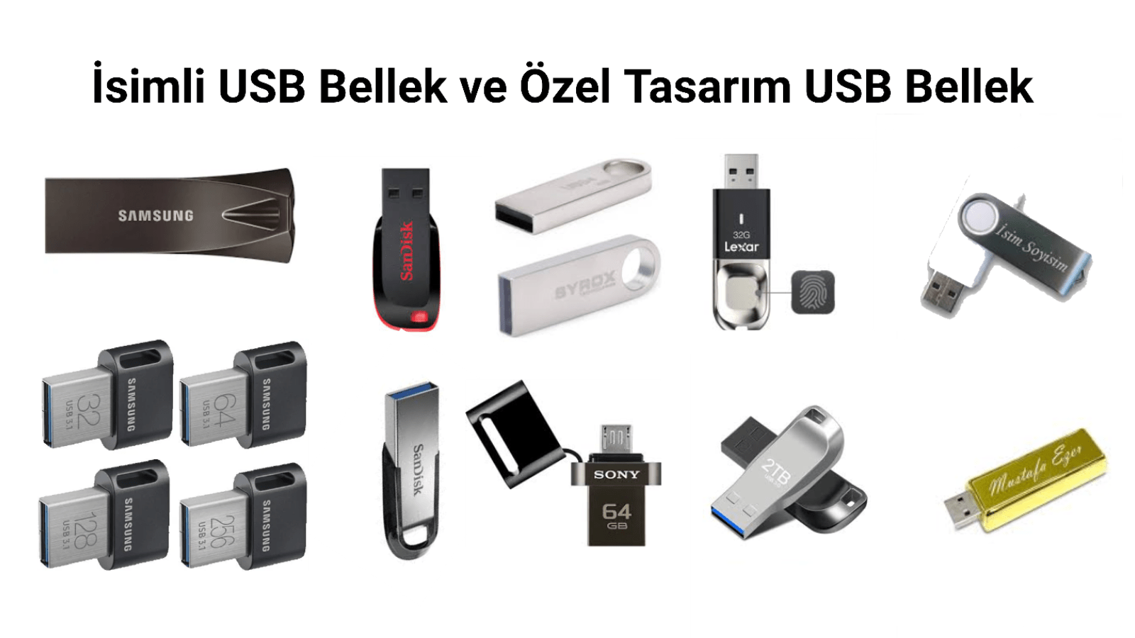 İsimli USB Bellek ve Özel Tasarım USB Bellek