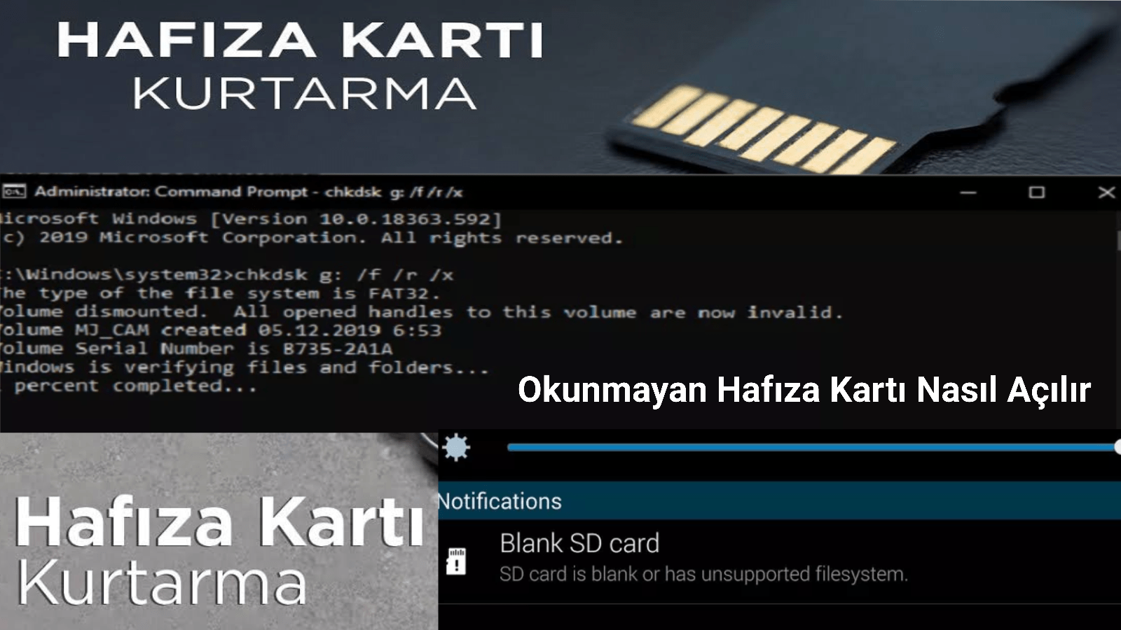 Okunmayan Hafıza Kartı Nasıl Açılır?