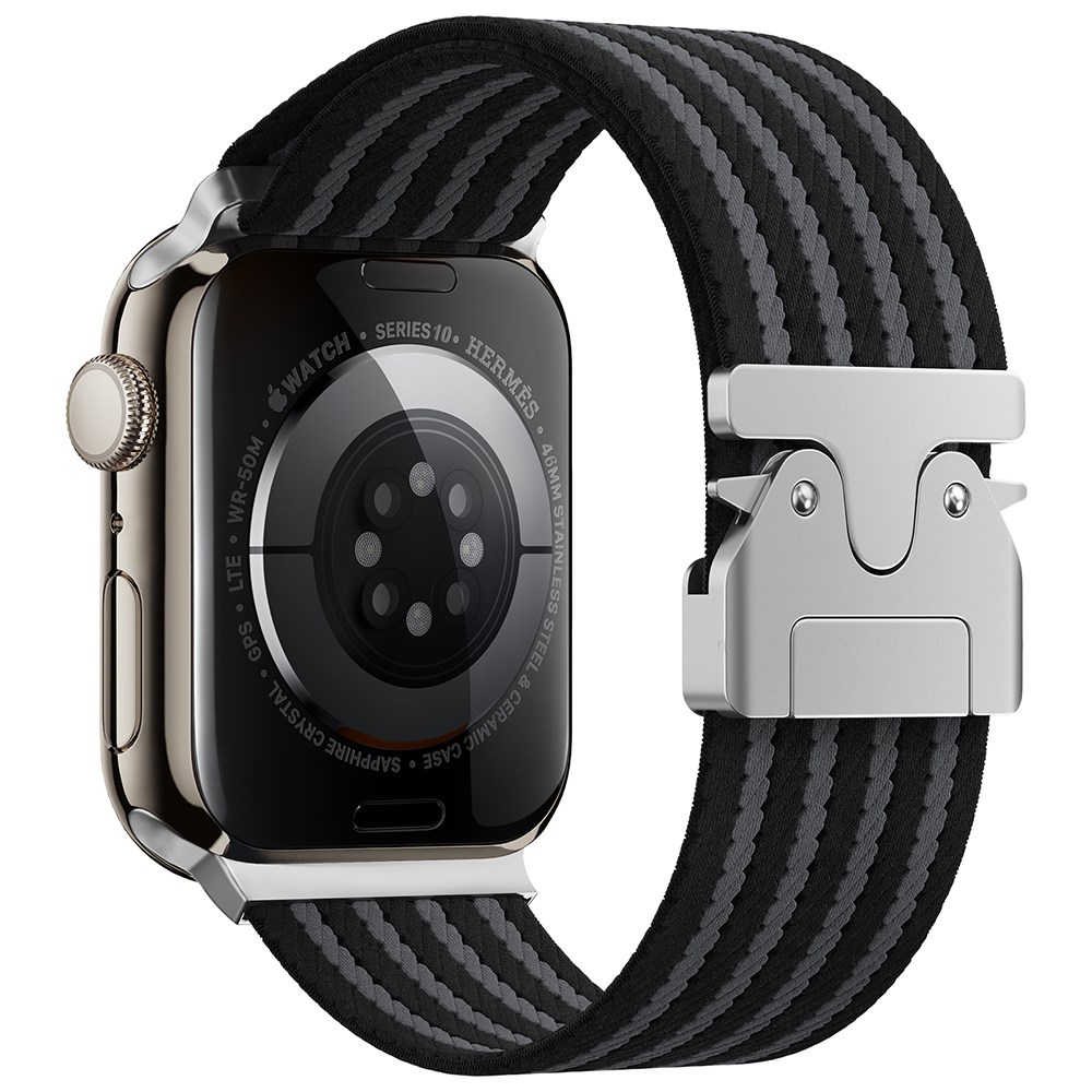 Apple Watch 10 46mm Zore KRD-133 Naylon Kumaş Hasır Örgülü Kordon