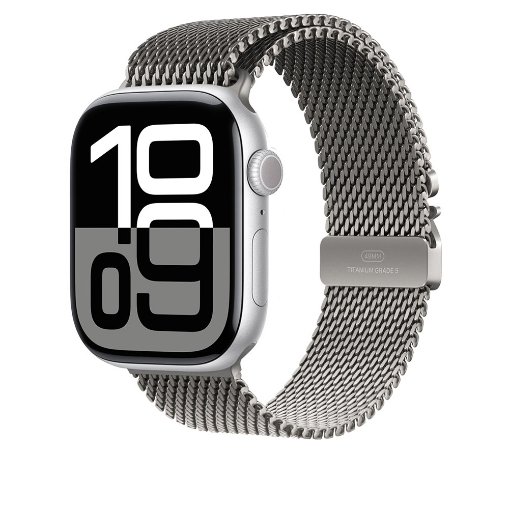 Apple Watch 44mm Zore KRD-100 Titanyum Hasır Kordon